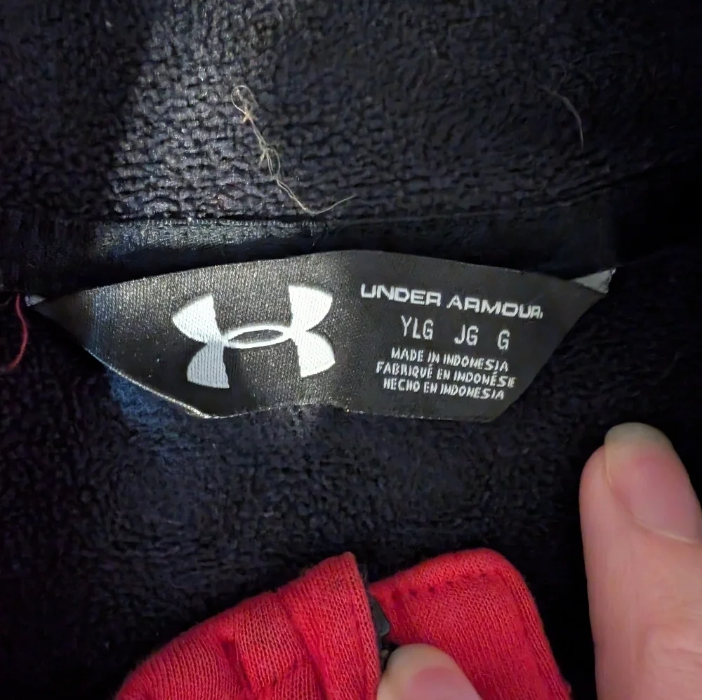 Youth Under Armour Full Zip Jacket Red size L - Picture 3 of 3